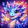 Colorful cartoon cat avatar with large expressive eyes and a friendly smile, perfect for profile use.